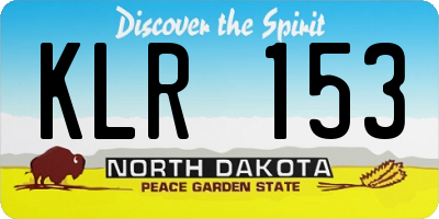 ND license plate KLR153