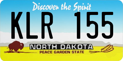 ND license plate KLR155