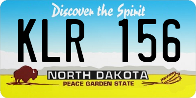 ND license plate KLR156