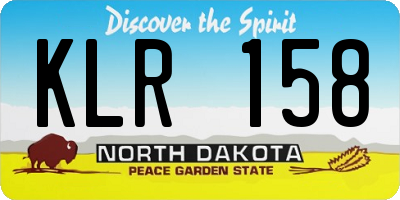 ND license plate KLR158