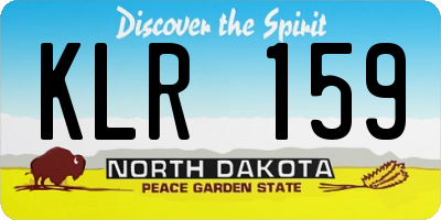 ND license plate KLR159