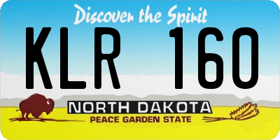ND license plate KLR160