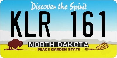 ND license plate KLR161