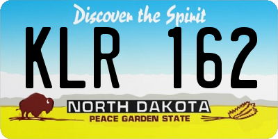 ND license plate KLR162