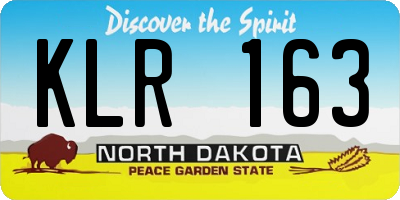 ND license plate KLR163