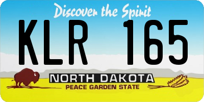 ND license plate KLR165