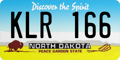 ND license plate KLR166
