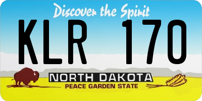 ND license plate KLR170