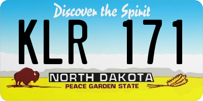 ND license plate KLR171