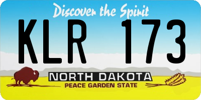 ND license plate KLR173