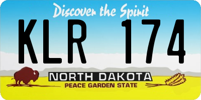 ND license plate KLR174