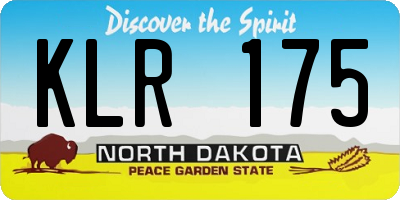 ND license plate KLR175