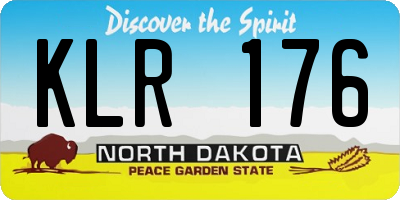 ND license plate KLR176
