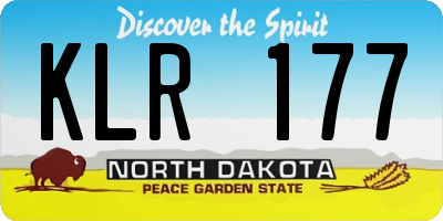 ND license plate KLR177