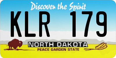 ND license plate KLR179