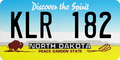 ND license plate KLR182