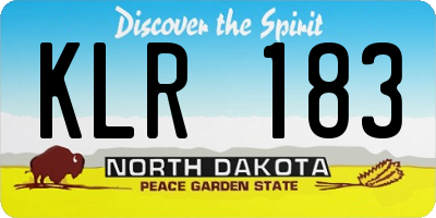 ND license plate KLR183