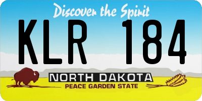 ND license plate KLR184
