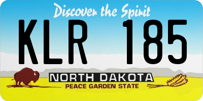 ND license plate KLR185