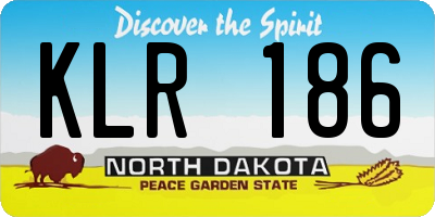 ND license plate KLR186