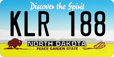 ND license plate KLR188