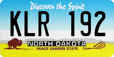 ND license plate KLR192