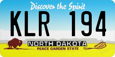 ND license plate KLR194