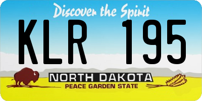 ND license plate KLR195