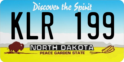 ND license plate KLR199