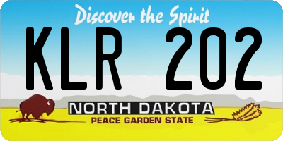 ND license plate KLR202