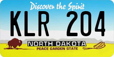 ND license plate KLR204