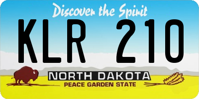 ND license plate KLR210