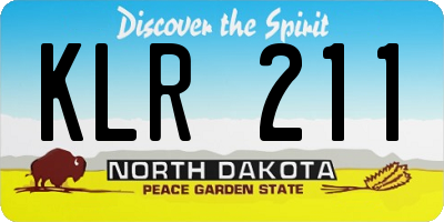 ND license plate KLR211