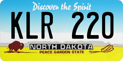 ND license plate KLR220