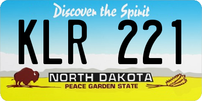 ND license plate KLR221