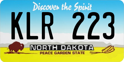 ND license plate KLR223