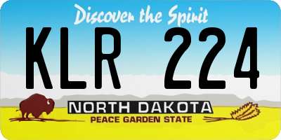 ND license plate KLR224