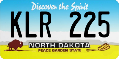 ND license plate KLR225