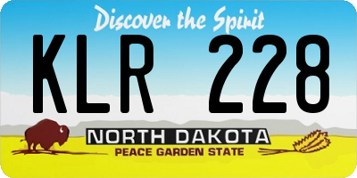 ND license plate KLR228