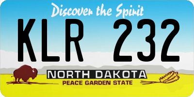 ND license plate KLR232
