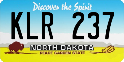 ND license plate KLR237