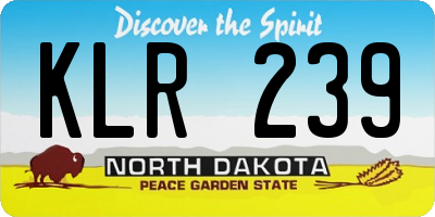 ND license plate KLR239