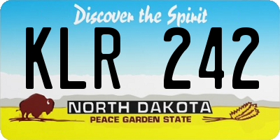 ND license plate KLR242