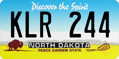 ND license plate KLR244