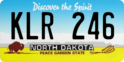 ND license plate KLR246