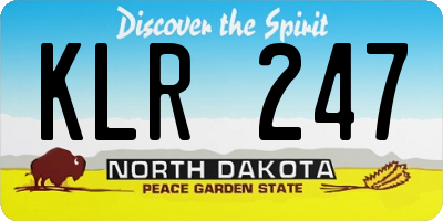 ND license plate KLR247