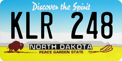 ND license plate KLR248