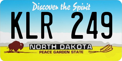 ND license plate KLR249