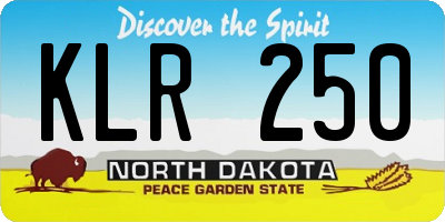 ND license plate KLR250