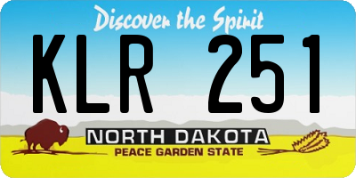ND license plate KLR251